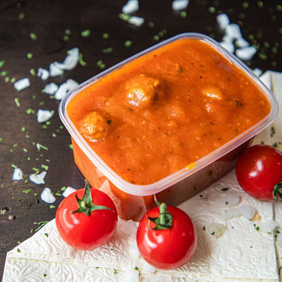 Balletjes in tomatensaus van frituur De Friturist Herzele