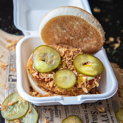Chicken burger van frituur De Friturist Herzele
