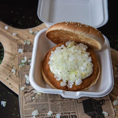 Fishburger van frituur De Friturist Herzele